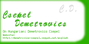 csepel demetrovics business card